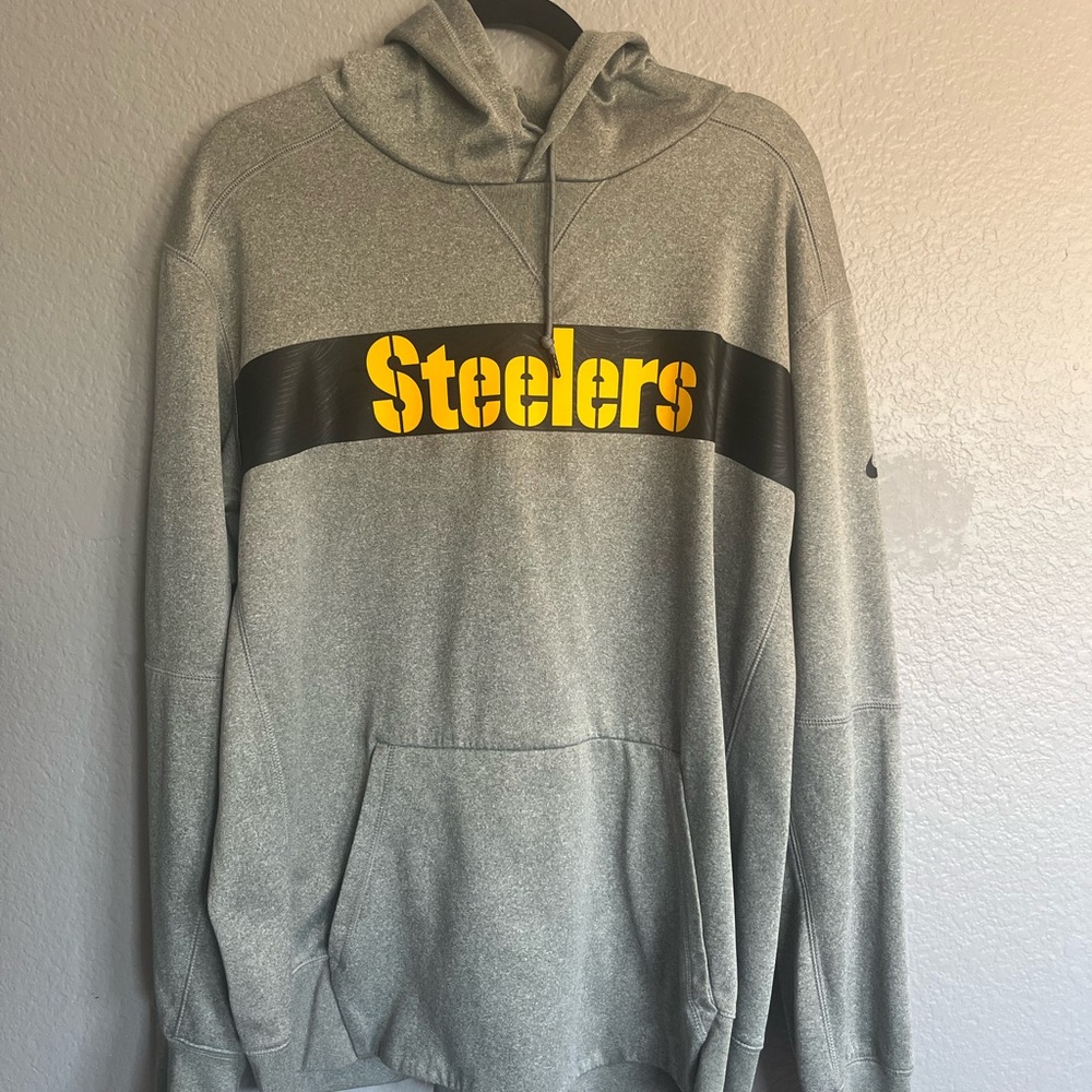 NFL Gray and Black Steelers Sweatshirt